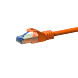 Câble CAT6A S/FTP (PIMF) 100% cuivre orange - 3m