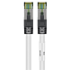 Câble RJ45 Cat8 S/FTP (PIMF) blanc - 0,25m 