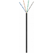 Rouleau câble flexible extérieur noir CAT6 U / UTP CCA - 100m