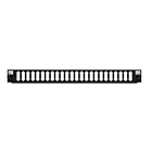 19" Façade interchangeable pour panneau brassage LC/SC 24 ports noir