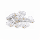 Connecteur RJ45 CAT6A + Pièce auxiliaire - pour câble rigide - non blindé - 10 pièces
