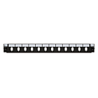 Façade interchangeable pour panneau de brassage LC/SC 12 ports noirs duplex/simplex