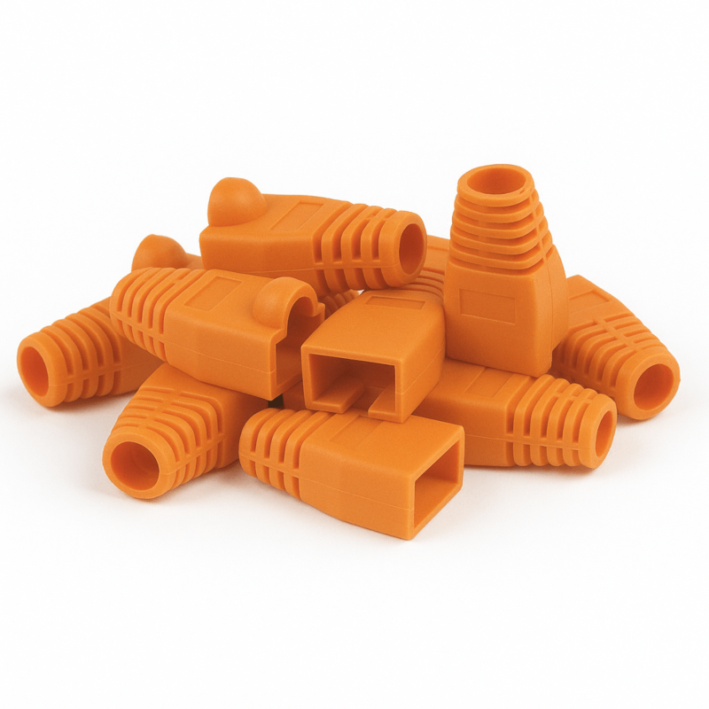 DANICOM Manchon de câble RJ45 orange - 10 pièces