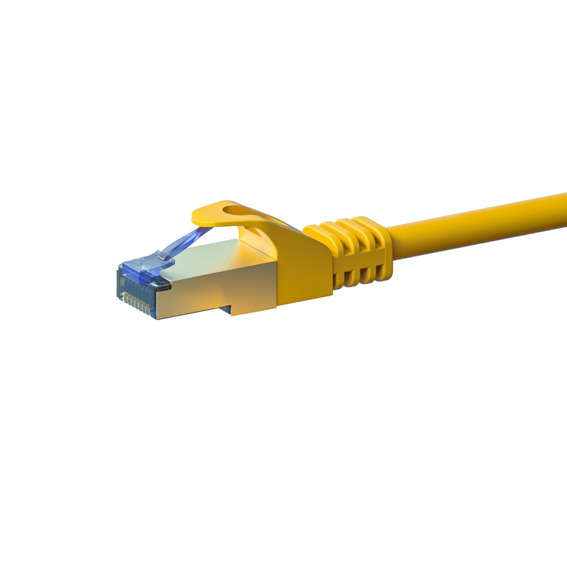 Câble CAT6A S/FTP (PIMF) 100% cuivre jaune - 1.50m