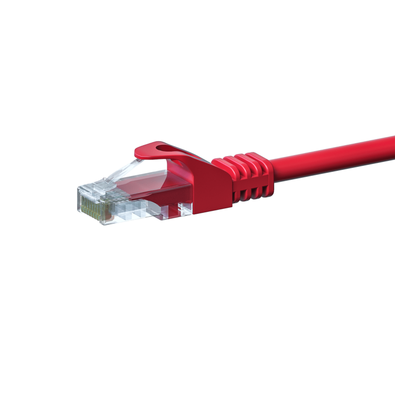 Câble CAT5e UTP CCA rouge - 1m