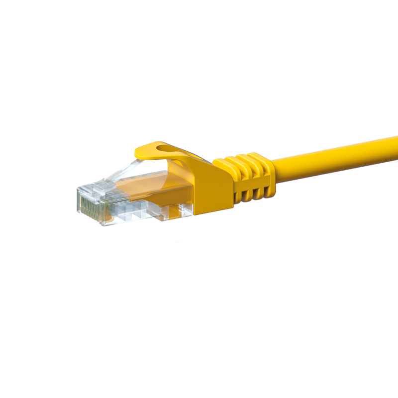 Câble CAT5e UTP CCA jaune - 0.50m
