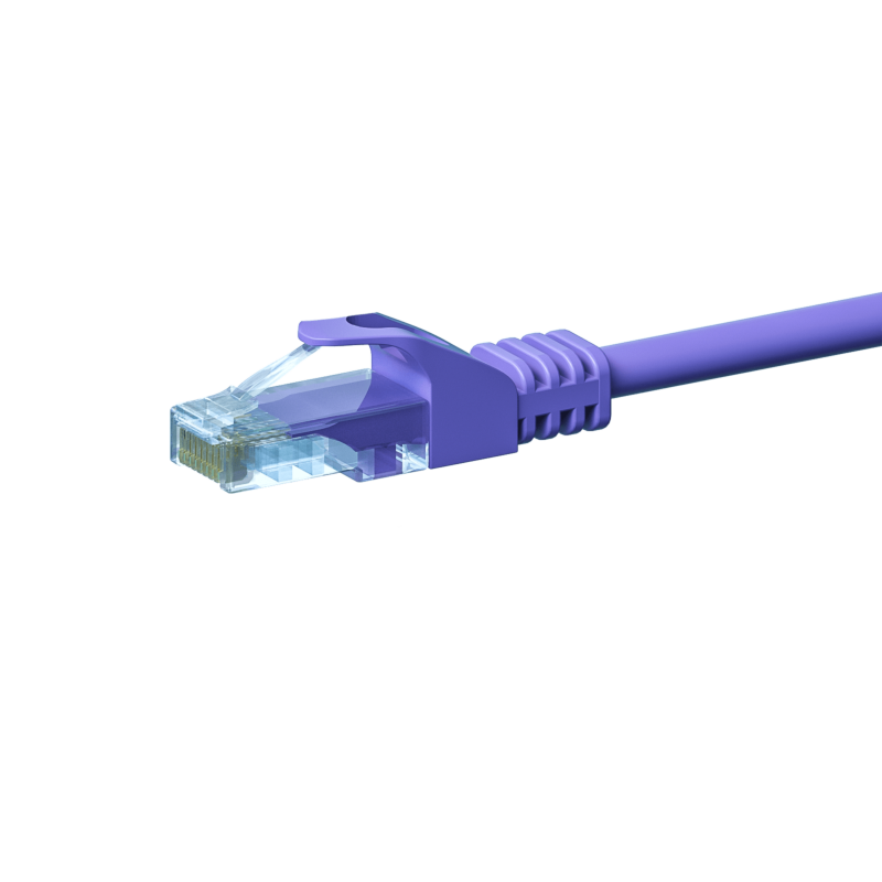 Câble CAT5e UTP CCA violet - 0.25m