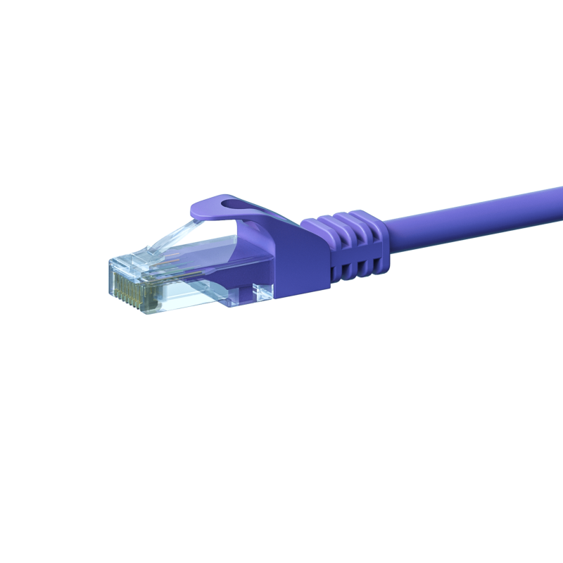 Câble CAT6 UTP CCA violet - 0.25m
