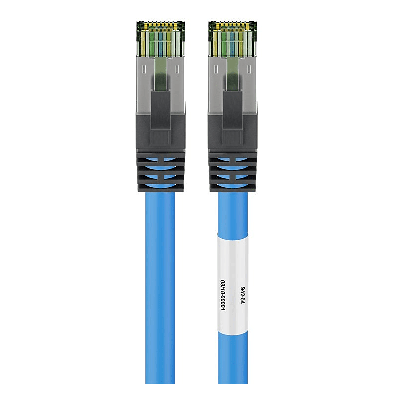 Câble RJ45 Cat8 S/FTP (PIMF) Bleu - 0,25m