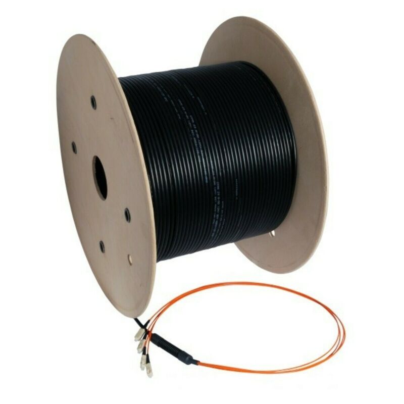 OM2 Câble à fibre optique personnalisé 24 fibres incl. Connecteurs