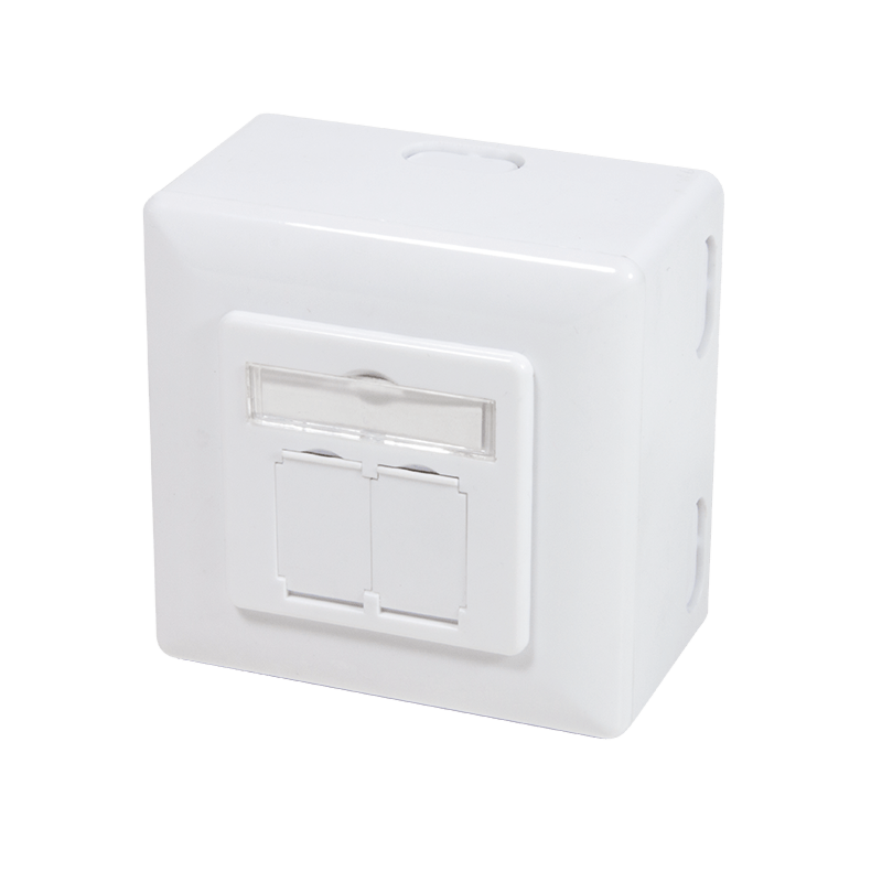 CAT5E UTP / STP Boîte à surface, Blanc