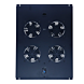 Kit de ventilation avec 4 ventilateurs et thermostat adapté aux armoires serveur autoportantes de 800 mm de profondeur