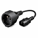 Câble d'alimentation prise secteur vers C14 Type E 0,15 m adaptateur - Terre à broche