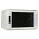 Baie murale blanche 4U avec porte en verre 600x450x280mm (LxPxH)