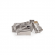 Connecteur RJ45 Cat5e blindé traversant - pour câble flexible et rigide - 10 pièces