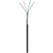 Rouleau câble rigide extérieur noir CAT6 S / FTP CCA - 50m