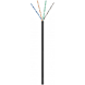 Rouleau câble extérieur rigide noir CAT5E U / UTP CCA - 100M