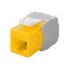 Connecteur Keystone Cat6A UTP - Toolless - Jaune
