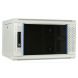 Baie murale blanche 4U avec porte en verre 600x450x280mm (LxPxH)