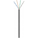 Rouleau câble flexible extérieur noir CAT6 U / UTP CCA - 100m