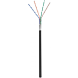 Rouleau câble extérieur flexible noir CAT5E FTP CCA - 100M