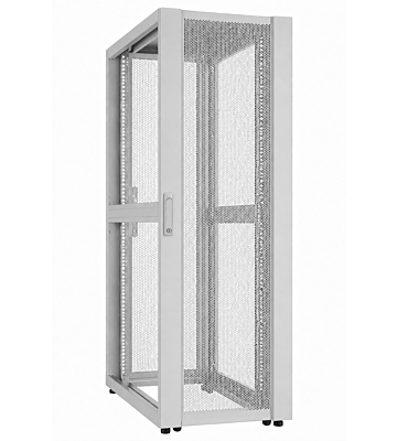 Baie de serveur pour datacenter 42Uavec porte perforée 800x1200x2000mm (LxPxH) - Gris