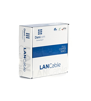 Câble sur bobine DANICOM CAT6A S/FTP Flexible - PVC (FCA) - 50m