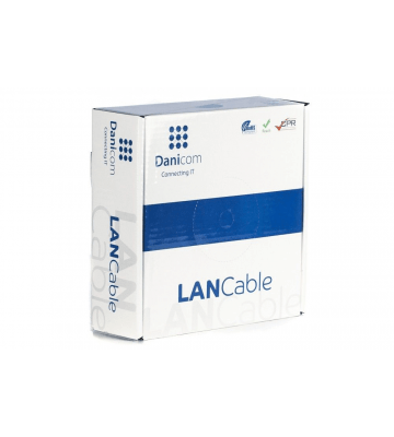Rouleau câble rigide gris CAT5e F/UTP CCA - 50m
