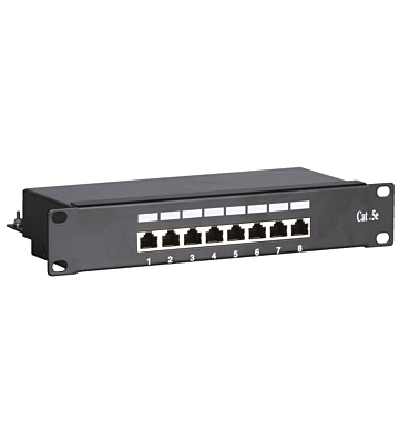 Panneau de brassage de 10 pouces  FTP Cat5e - 8 ports