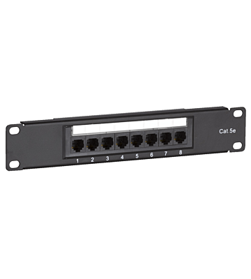 Panneau de brassage de 10 pouces CAT5E UTP - 8 Ports