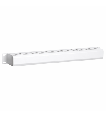 Conduit de câble blanc en métal 1U 19 pouces avec couvercle coulissant