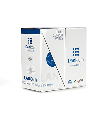 DANICOM CAT6 UTP 305m cable sur bobine rigide -  LSZH (Dca)