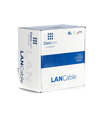 DANICOM CAT6A S/FTP 100m cable sur bobine rigide -  LSZH (Dca)