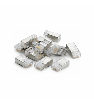 Connecteur RJ45 CAT6A + Pièce auxiliaire - pour câble flexible - blindé - 10 pièces