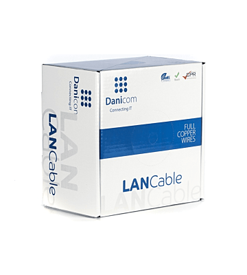 Câble sur bobine DANICOM CAT6A S/FTP Flexible - PVC (FCA) - 100m