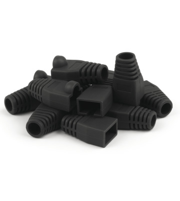 Manchon de câble RJ45 noir - 10 pièces