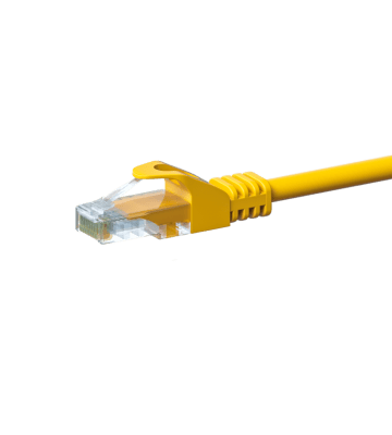 Câble CAT5e UTP CCA jaune - 5m