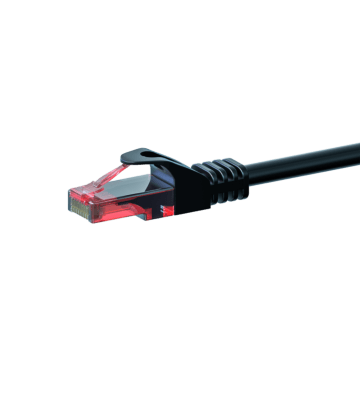 Câble CAT6 UTP 100% cuivre noir - 2m