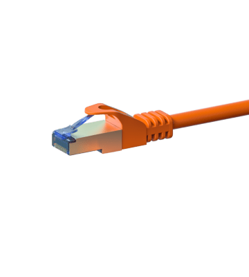 Câble CAT6A S/FTP (PIMF) 100% cuivre orange - 5m
