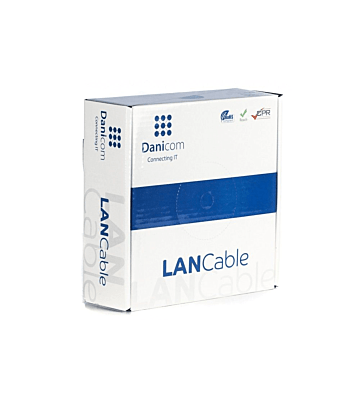 Rouleau câble rigide gris CAT5e F/UTP CCA - 50m