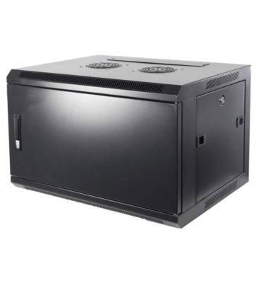 Baie murale 6U avec porte métalique 600x600x368mm (LxPxH)