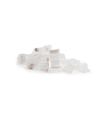 Connecteur RJ45 CAT6 + Pièce auxiliaire  - pour câble rigide - non blindé - 10 pièces