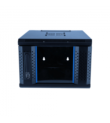 Baie serveur 10 pouces 15U avec porte en verre 370x450x770mm (LxPxH)