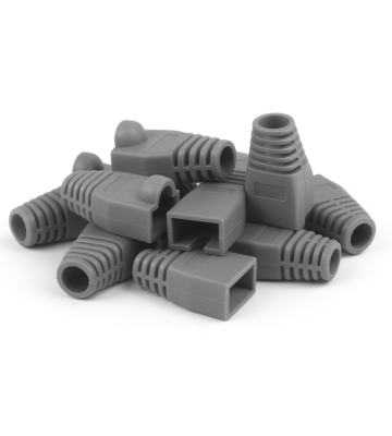 Manchon de câble RJ45 gris - 10 pièces