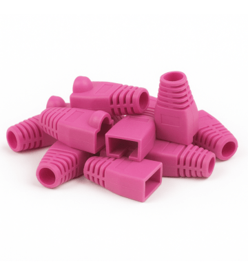 Manchon de câble RJ45 rose - 10 pièces