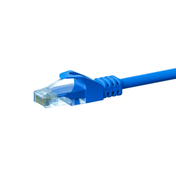 Câble Cat5e UTP 100% cuivre bleu - 2m