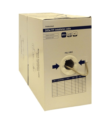 Alfaco Cat5E F/UTP kabel op rol stug 305m grijs LSZH - (Fca)