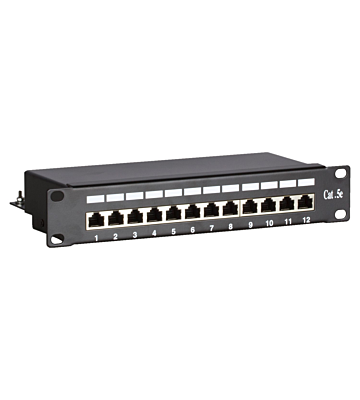 Panneau de brassage de 10 pouces CAT5E FTP - 12 ports
