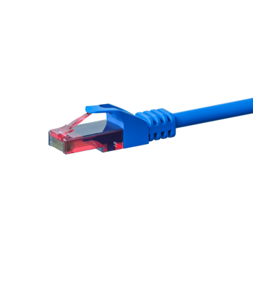 Câble patch UTP CAT6 0,15 m bleu - 100 % cuivre