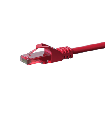 Câble patch UTP CAT6 0,15 m rouge - 100 % cuivre